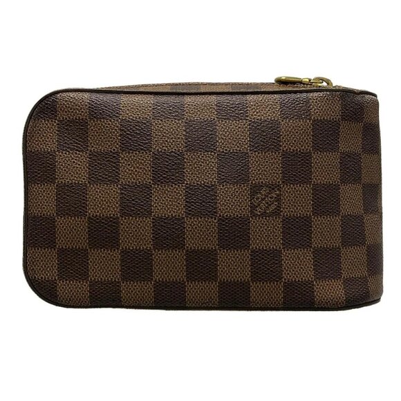 Auth LOUIS VUITTON Geronimos N51994 Ebene Damier CA0150 Bum Bag Damier Canvas - Picture 1 of 16